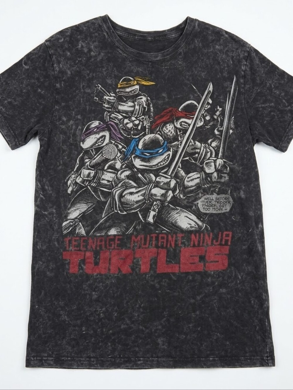 [[Unbranded]] Black Graphic Retro Style TMNT Tee